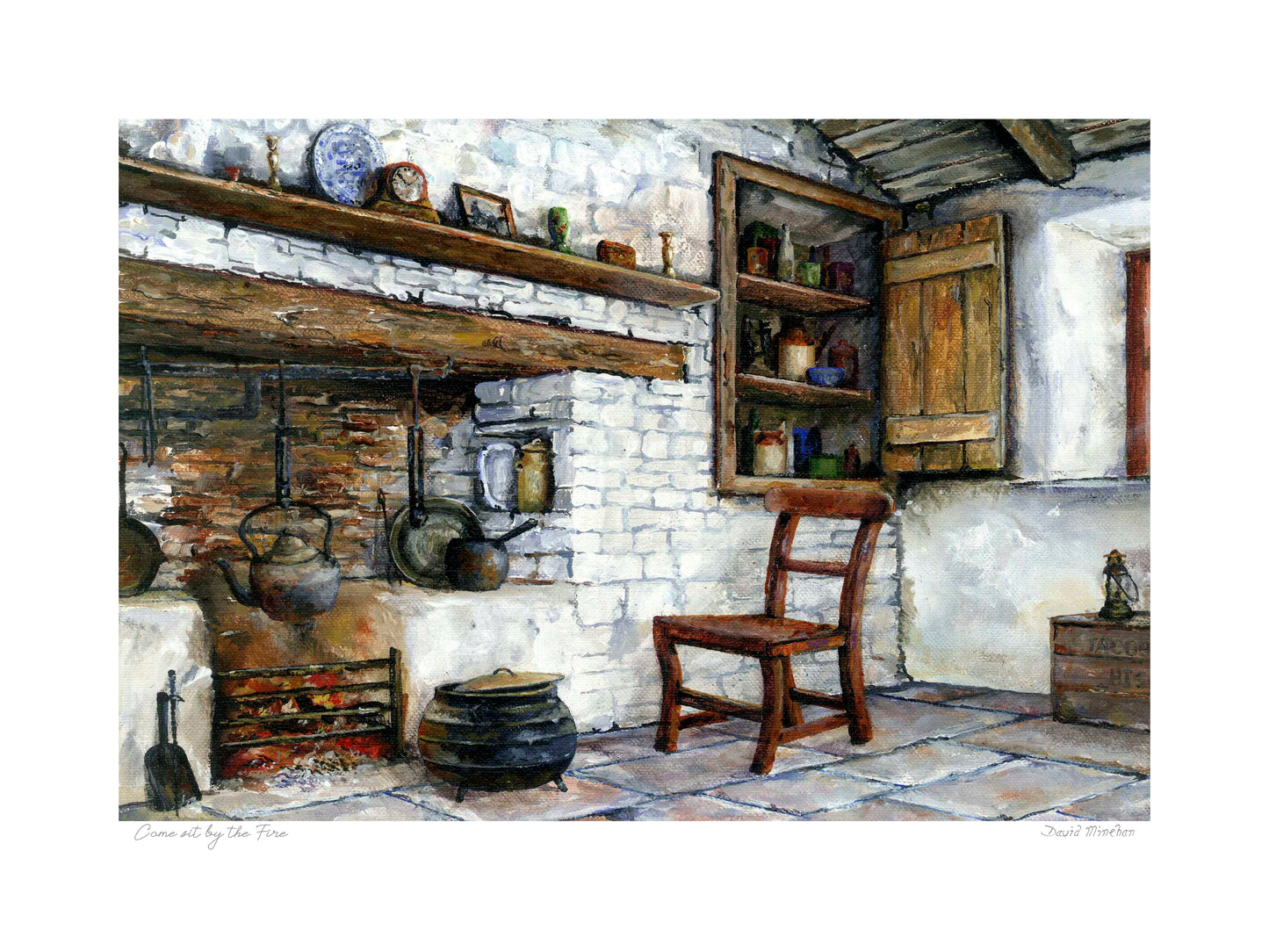 Come Sit by the Fire Mounted Print (large)