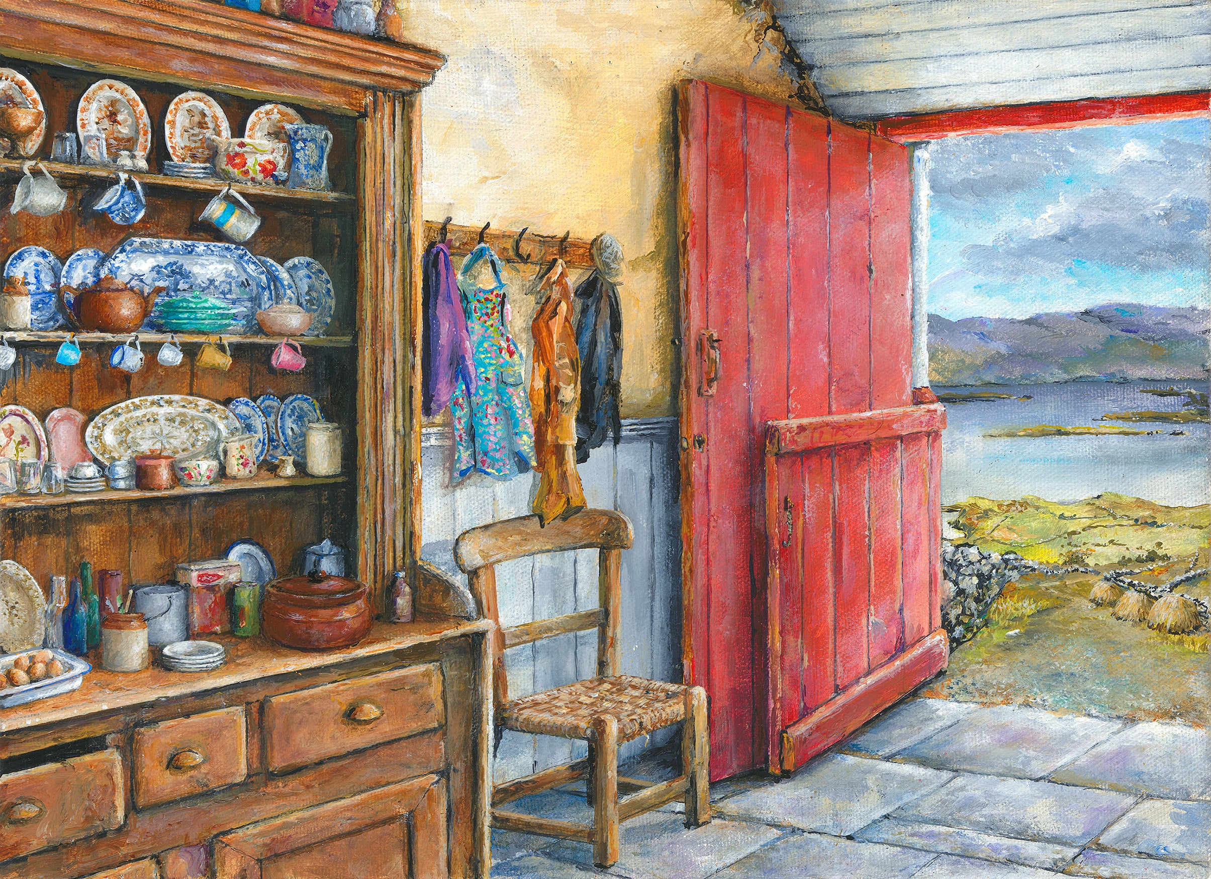 Close-up of the artwork print